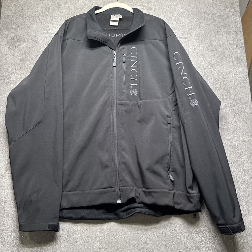 Cinch Mens Softshell Jacket Black Embroidered Log… - image 2